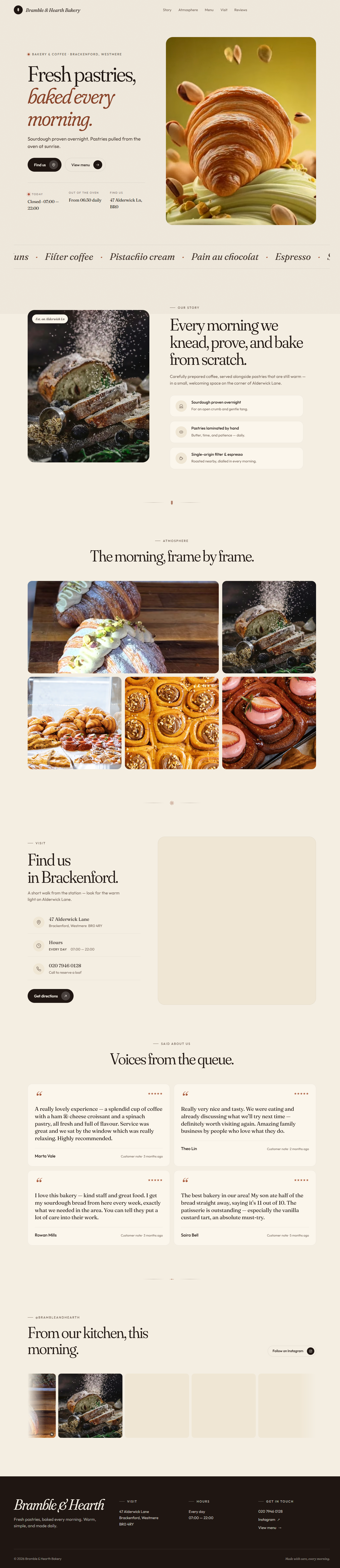 Bramble & Hearth Bakery full website preview